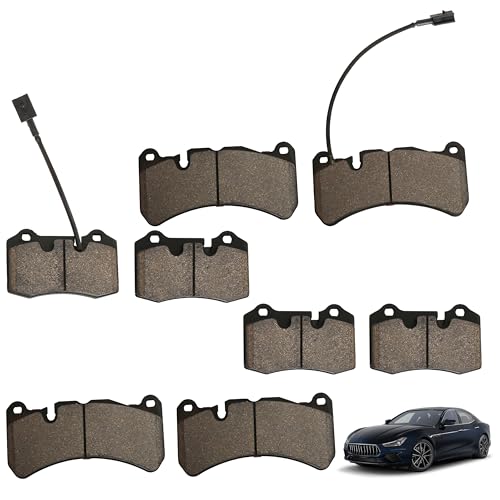 Top 5 Off The Market Brake Pads For Maserati SUV: Reviews & Guide 4 980156007 Front Rear Brake Pads Fit for Quattroporte Sport Gt 2014-2022 for Maserati Ghibli S SQ4 Q4 2014-2022 for GranTurismo 2008-2018 for Quattroporte S 2007-2016 OE 980139070 673005730