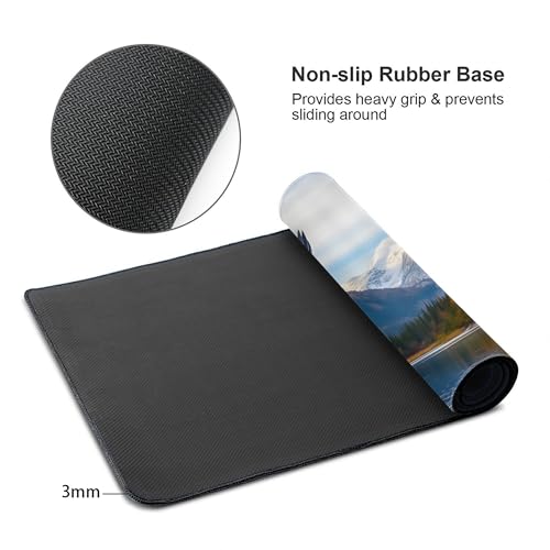 Image of Fall Eagle Landscape Extended Gaming Mouse Pad, with Stitched Edges Large Mouse Pad Desk Protector, Rubber Base Mousepad Keyboard Mouses Mat for Work Game Office Home- 32 inch X 12 inch Inch,E708