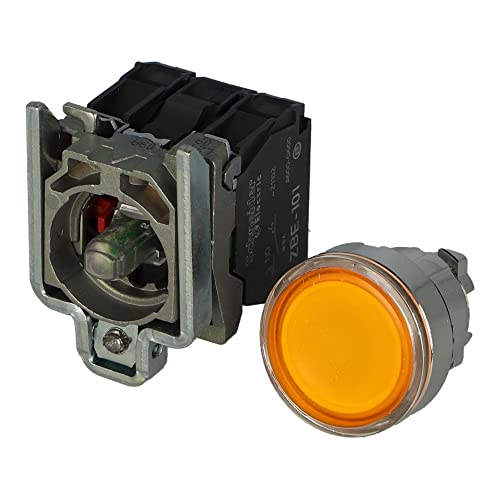 XB4BW35B5 pulsador de señalización industrial con piloto LED amarillo 24V