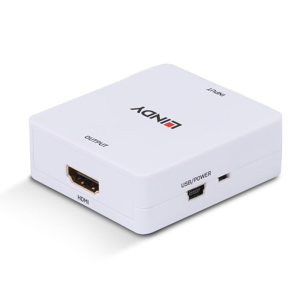 Lindy 38165 convertidor de video - Conversor de vídeo (480i,480p,576i,576p,720p,1080i,1080p, 6,75 Gbit/s, Negro, HDMI, 100/240 V, 87 mm)