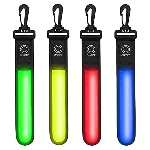 4pcs Safety Reflective Glowing Bag Pendant Tag - 3 Modes Reflective Strap Bag Pendant, Safety Reflective Strap Pendant, Night Sports Cycling Running Gear for School Bag Clothing Backpack Cycling Cover