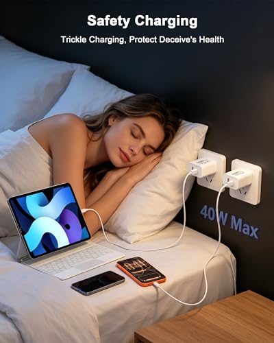 iPhone 18 17 16 Charger, 40W Dual Port USB C Charger Fast Charging Block - image 6