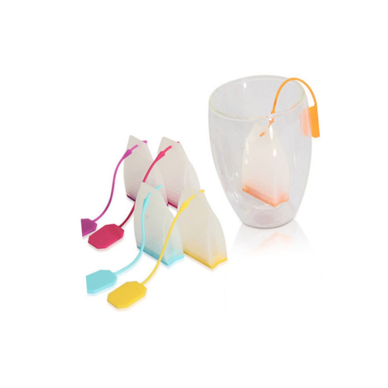 PRETYZOOM 18piezas Filtros De Té De Silicona Reutilizables Infusor De Té Práctico Para Tazas Teteras y Mugs Fácil De Limpiar y Usar Color Aleatorio