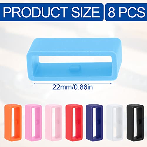 8 piezas lazos para correa de reloj silicona 22mm miniatura 2