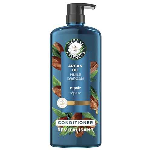 Herbal Essences Argan Oil Paraben Free Conditioner Hair Repair 20.2 fl oz with Certified Camellia Oil and Aloe Vera For All Hair Types Especially Damaged Hair