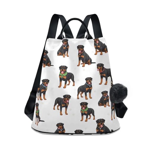 Sac à dos femme imprimé patte de chien léger avec multipoche