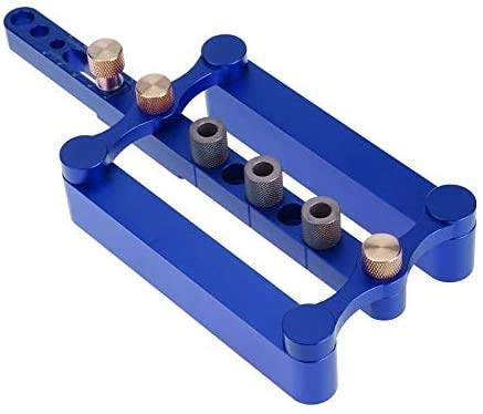 DIY Woodworking Round Wood Tenon Hole Drill Jig Carpenter Punching Locator Drilling Set Hole Puncher Set