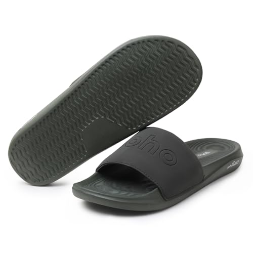 Image of YOHO Drystep Sliders for Men | Waterproof Monsoon Footwear & Rainy Sandals | Skin Friendly Adjustable Strap