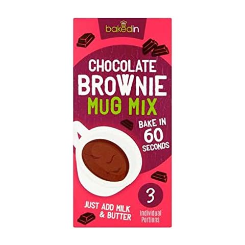 Baked In A Mug Belgian Chocolate Brownie Mix - Includes 3 Portions Cover