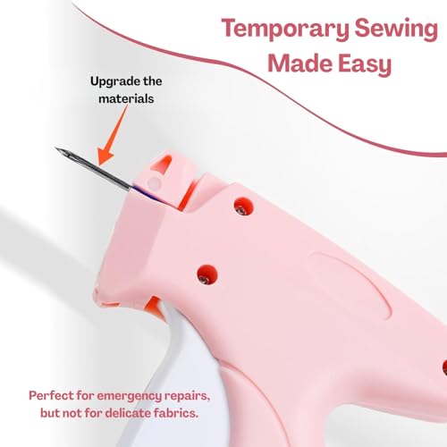 Image of TecoKart Quick Clothing Fixer Kit - Handheld Stitch Sewing Gun, Tagging & Stitching Tool for Garments, Saree Draping, and DIY Repairs - Includes 100 Glow Tags, 5 Needles & 1100 Barbed Pins