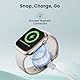 RUXELY Upgrade Magnetisches Ladegerät für Apple Watch,Double Port (Reuse Your USB C/iPhone Power LadeKabel) Magnetic iWatch Ladestation Charger Adapter Kompatibel mit Apple Watch Series 10 9 8 7 6