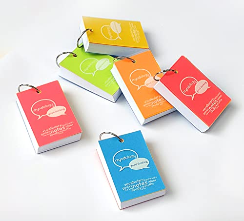 Study Cards|6 Books 75 Pages Each| 450 Total Pages|2.1×3.3in Card Stock| No Bleed|MADE IN USA|EasyFlip Steel Ring…