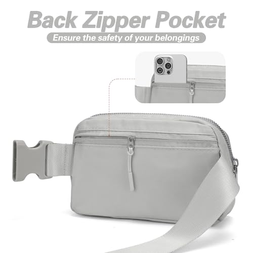 Image of JSJ Mini Fanny Pack for Women & Men,Valentines Day Gifts for Girls Teens Kids Daughter Sister Her,Trendy Stuff Crossbody Bags Cute Everywhere Belt Bags. (Gray)