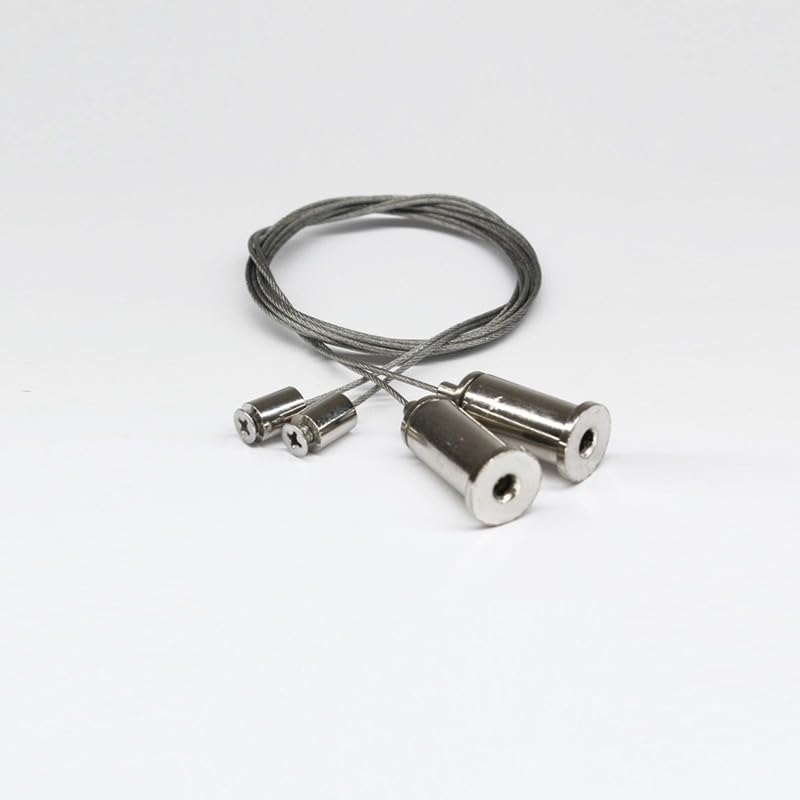 Image of Adjustable Steel Suspension Mounting Kit for LED Ceiling Lights 1m