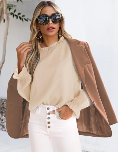 Image of Aifer Womens Blouses Dressy Casual Business Work Shirts Mock Neck Tops