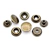 CRAFTMEMORE 50 Sets Antique Brass Snap Fasteners Ring-Socket Press Studs for Jacket Bag Canvas Closures #201 VT47 (12mm (0.47))