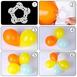 YBEATY 100 Pcs Balloon Clips Balloons Garland Holder Plastic Balloon Supplies Column Stand Reusable Quick Release Clips for Balloons Arch Kit Column Stand Flowers Party Decorations - Image 3
