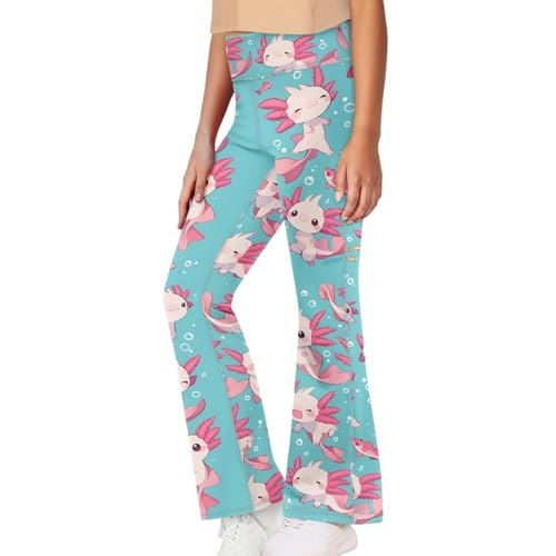 Image of Girls Flare Leggings Cute Bell Bottoms for Teen Girls Wide Leg Sweatpants for 5-14 T