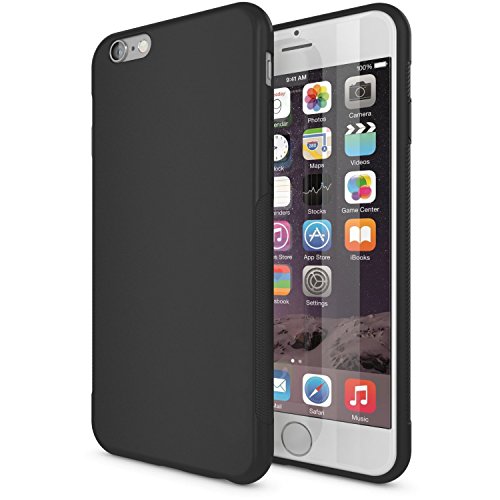 iPhone 6S Case / iPhone 6 Case, Moduro [Anti-Slip Series] Ultra Thin [1.0mm] Slim Fit Flexible TPU Case (Matte Black)