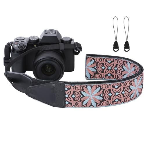 Dulphee Camera Strap, Jacquard Weave 2" Shoulder Neck Straps for All DSLR Cameras Men Women Photographers