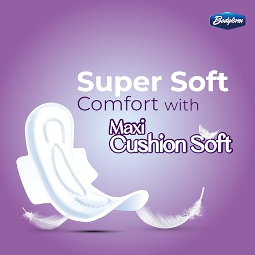 Image of Bodyform Maxi with Wings - Value Sanitary Napkins, 32 Counts (4 Packs of 8 Counts) Cushion Soft Always Comfortable and Ultra-Absorbent