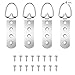 Giantree D-Ring-Bildaufhänger, 4 Stück D-Ring Bilderrahmen Aufhängehaken, Bildaufhänger mit 16pcs Schrauben für Schwere Bilder D-Ring-Bildaufhänger zum Aufhängen von Uhren Gemälden Kunstwerken Bildern MI 4 günstig Kaufen-Giantree D-Ring-Bildaufhänger, 4 Stück D-Ring Bilderrahmen Aufhängehaken, Bildaufhänger mit 16pcs Schrauben für Schwere Bilder D-Ring-Bildaufhänger zum Aufhängen von Uhren Gemälden Kunstwerken Bildern