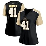 Alvin Kamara New Orleans Saints #41 NFL Black Girls Youth 4-16 Name & Number Player V-Neck Fashion T-Shirt (Large 10-12)