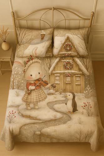 Image of King Size 7D Digital Print Bedsheet - 350 TC Cotton, Kids Friendly Design, Soft & Breathable 180 GSM Fabric, Machine Washable, Gift-Ready Packaging. (108x108 Inches). (Magical)