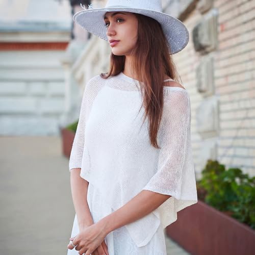Image of Women Sheer Poncho Shrug Summer Sheer Blouse Top Lightweight Poncho Bolero for Evening Dress
