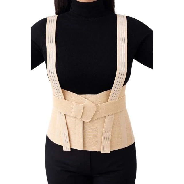 Kefrell Busto Ortopedico Posturale Uomo e Donna - Fascia Lombare Supporto Schiena con Spallacci e Bretelle Regolabili, Tutore e Correttore Postura Made in Italy S