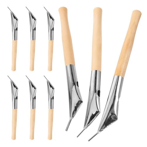 ARTSEWPLY 9 Stück 9 Stück Selbstgemacht Töpfer Batik Druckstift mit Holzgriff Tonwerkzeug zum Strukturieren von Keramik Wachs und Stoff Metall und Holzwerkzeuge für Keramikbastelarbeiten