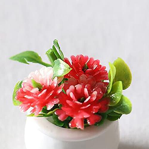 Luojuny Mini Pot Plante Accessoires Haute Simulation de Simulation vive Plante Plante de poupée de poupée de poupée pour Pourpre – vue 7