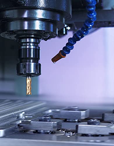 Image of Carbide End Mill Set 4 Flutes CNC Router Tool Nano Coating Milling Cutter for Steel HRC 60 3x8x4x50mm