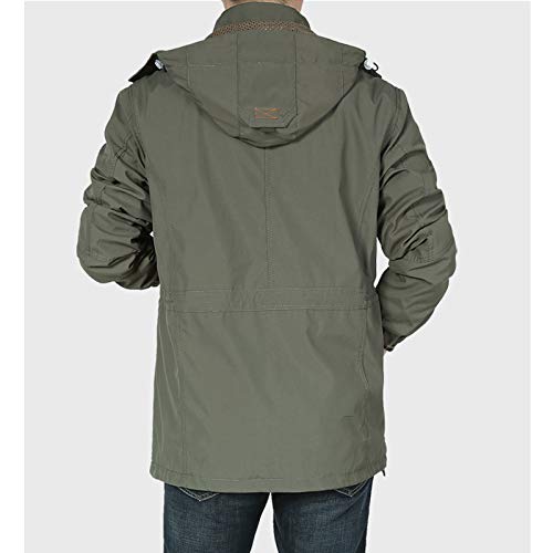Flygo Mens Outdoor Utility Hooded Windproof Military Jacket Windbreaker3