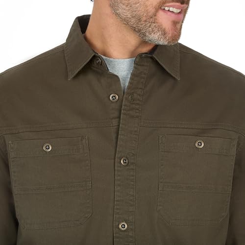 Coleman Men's Stretch Twill Workwear Long Sleeve Button-Down Shirt with Metal Buttons3