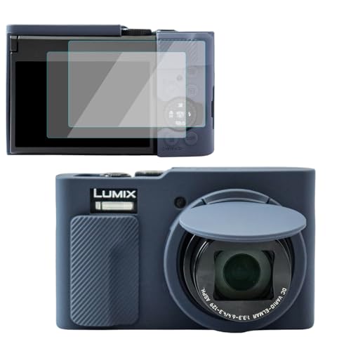 DC-TZ99 お得なセット超美品 シリコンカバー速写ストラップ保護フィルム2枚 Amazon | for LUMIX DC-TZ99 ケース+2枚フィルム シリコーン
