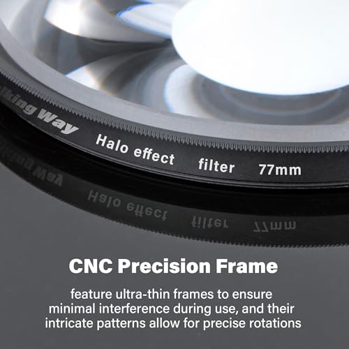 Walking Way Whirlpool Camera Effects Filter, Tunnel Vision Lens Filter, Spiral Halo Prism Lens Filter with Vortex and Circular Halo Frame Effect for Camera Lens (49mm) - Thumbnail 6