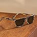 CARFIA Retro Polarized Sunglasses for Men UV Protection Hand-crafted Acetate Frame Fashion Cool Sun Glasses CA53572 Tortoise