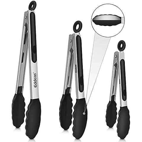 Eddeas Silicone Kitchen Tongs Set Cover
