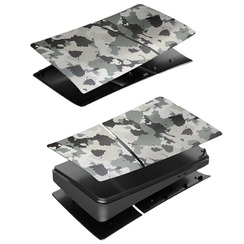 Image of Slim Digital Edition Cover Plates for New PS5 Slim Console, Shell Panels Compatible with New PlayStation 5 Slim Accessories Protective Replacement Faceplate (Gray Camouflage)