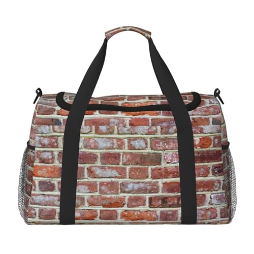 Old Brick Travel Duffle Bag – Large Capacity Hand & Shoulder Bag For Sports, Gym, Fishing & Outdoor Adventures