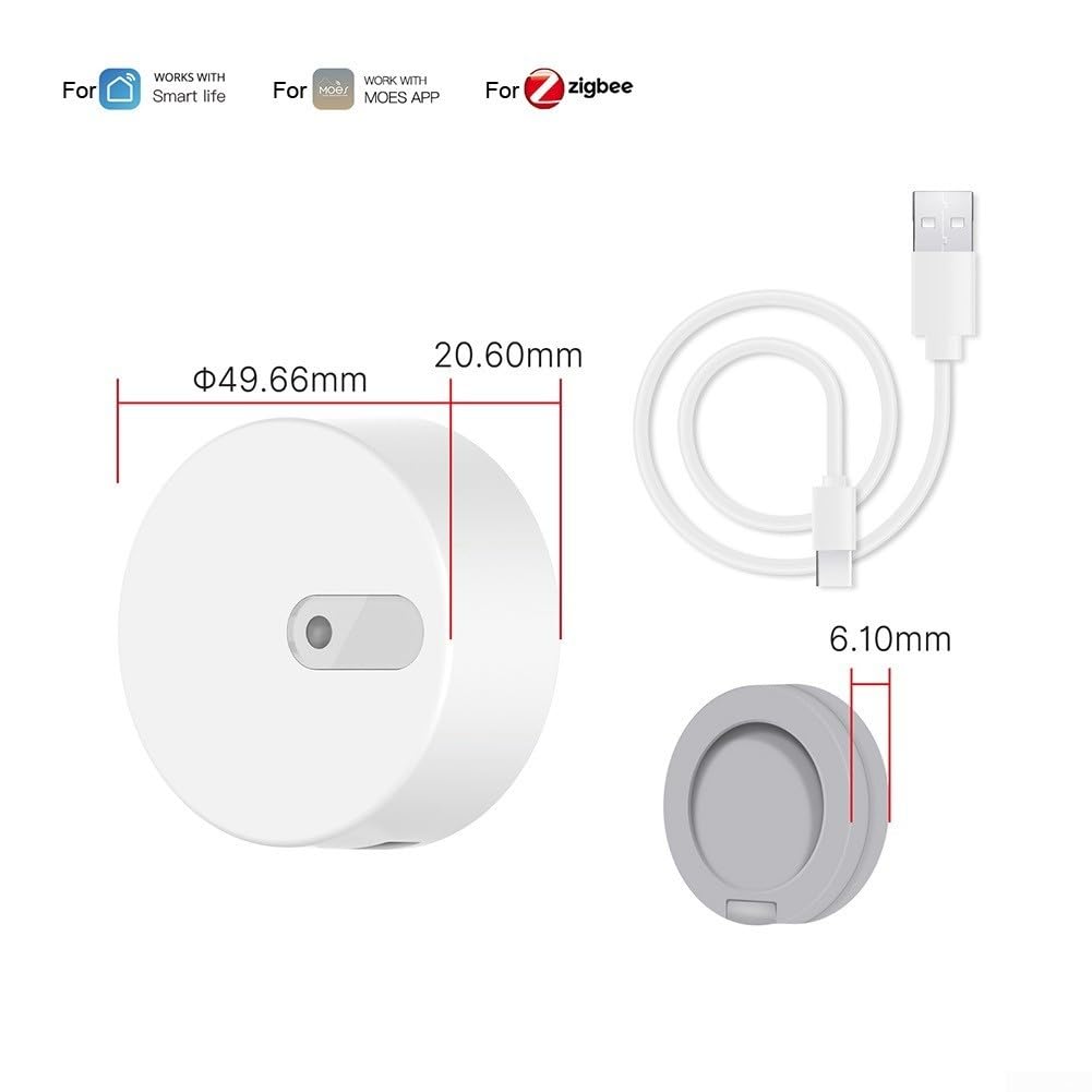 Per il sensore umano di presenza di Zigbee con la tecnologia a microonde 24ghz e la registrazione dei dati di 30 giorni bianca