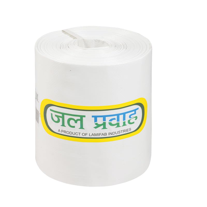 Jal Pravah HDPE lapeta tube pipe 6 inch 30 meter with Repair Kit | hdpe laminated woven lay flat tube | UV Protected Multi layered | Light weight, High Pressure bearing | 30 meter (6 inch/150mm) (B08DFB61NX) Amazon Price History, Amazon Price Tracker