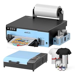 EXPLUX A4 DTF Printer,with XP600 printhead with Anti-Clogging Technology + 200% high Speed Printing,for DIY T-Shirt,Other Textiles,2-Year Ink Included