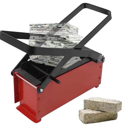 Prensa de briquetas, Máquina de briquetas de periódicos - Prensa de papel de desecho pequeña con diseño poroso - Máquina de prensa de ladrillos, Máquina de ladrillos de papel de desecho, Reciclaje eco