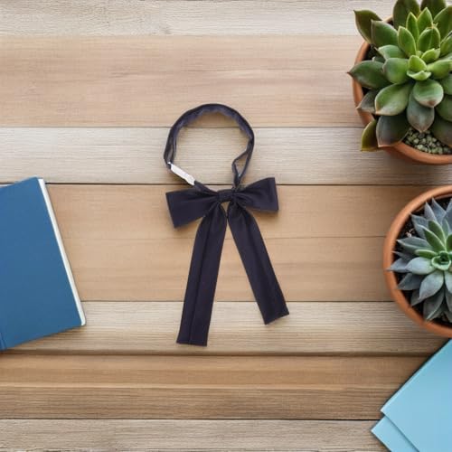 LUOZZY 3pcs Navy Blue Bow Tie Set for Women Girls Pre-tied Adjustable Elegant Uniform School Work Party Formal Accessories4