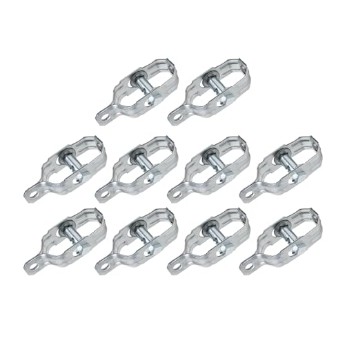 DOJA Industrial | Tensor de Alambre de Acero Galvanizado | PACK 10 | Tensores para malla de alambre, tela metalica, vallas, cable tensor, alambre galvanizado, emparrados, jardin entre otros usos.