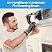 3 Pcs Air Conditioner Condenser Fin Comb Cleaner Kit, Ac Coil Cleaner Brush,1 Stainless Steel Radiator Fin Comb Straightener Refrigerator Tools,Cleaning Brush with Evaporator Radiator Clean Tool