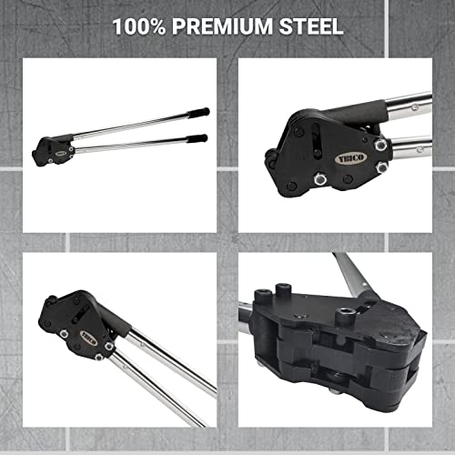 Image of IDL Packaging C-318 Double-Notched Side-Action Sealer /Crimper for 1 1 /4 inch Steel Strapping - Hard and Durable Steel Construction - Professional Gear with High-Strength Sealing Action