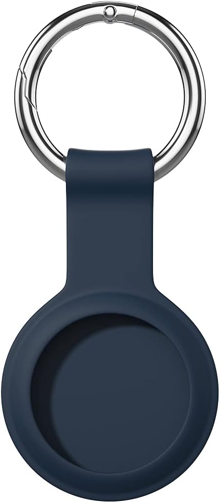 AWINNER Compatible for AirTag Case Keychain,Silicone Protective case Secure Holder with Key Ring (Blue)
